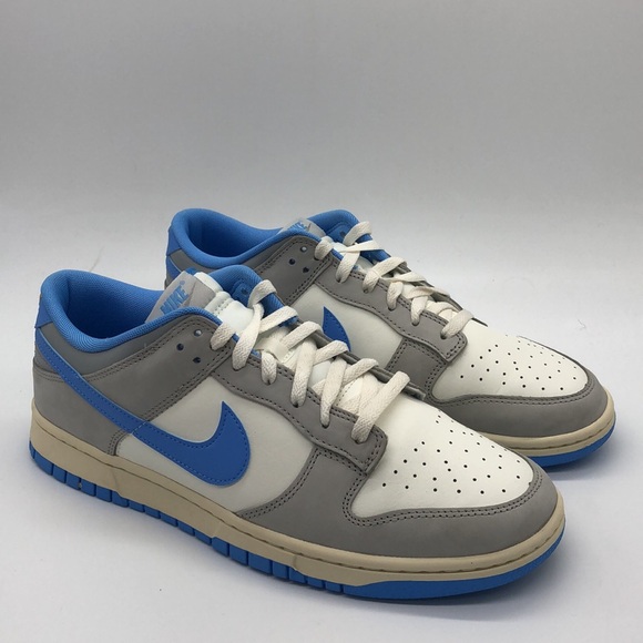 USED Nike Dunk Low Athletic Department Light Grey/Blue/Yellow FN7488-133 No Box - Picture 2 of 9